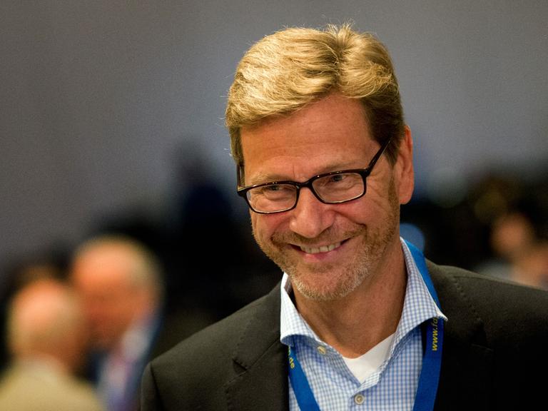 Der ehemalige Bundesvorsitzende der FDP und frühere Bundesaußenminister Guido Westerwelle im Mai 2014 beim Bundesparteitag in Dresden.