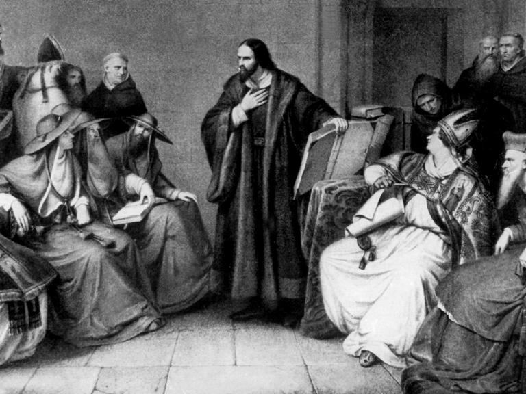 Der tschechische Reformator Jan Hus vor dem Konstanzer Konzil