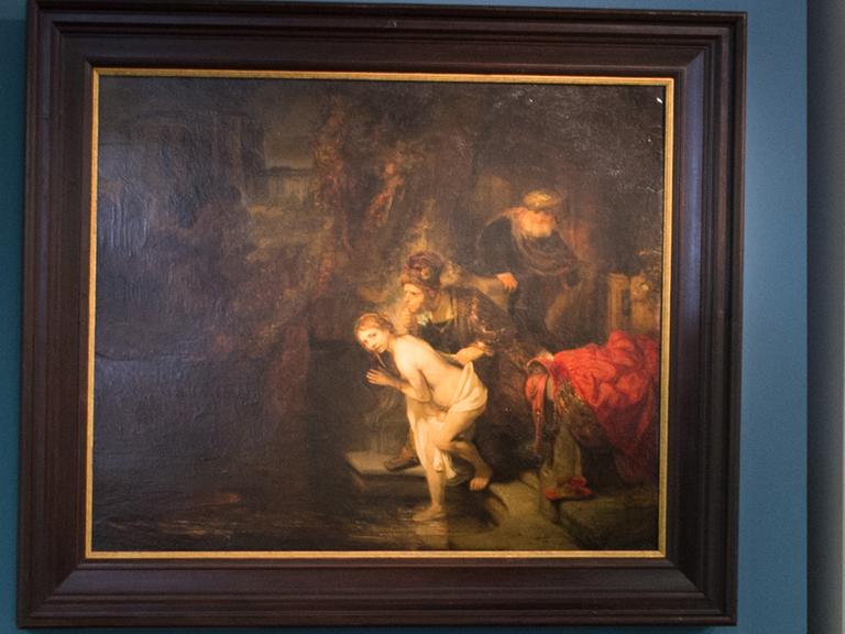 Das Gemälde "Susanna und die beiden Alten" von Rembrandt (1647) in der Gemäldegalerie in Berlin