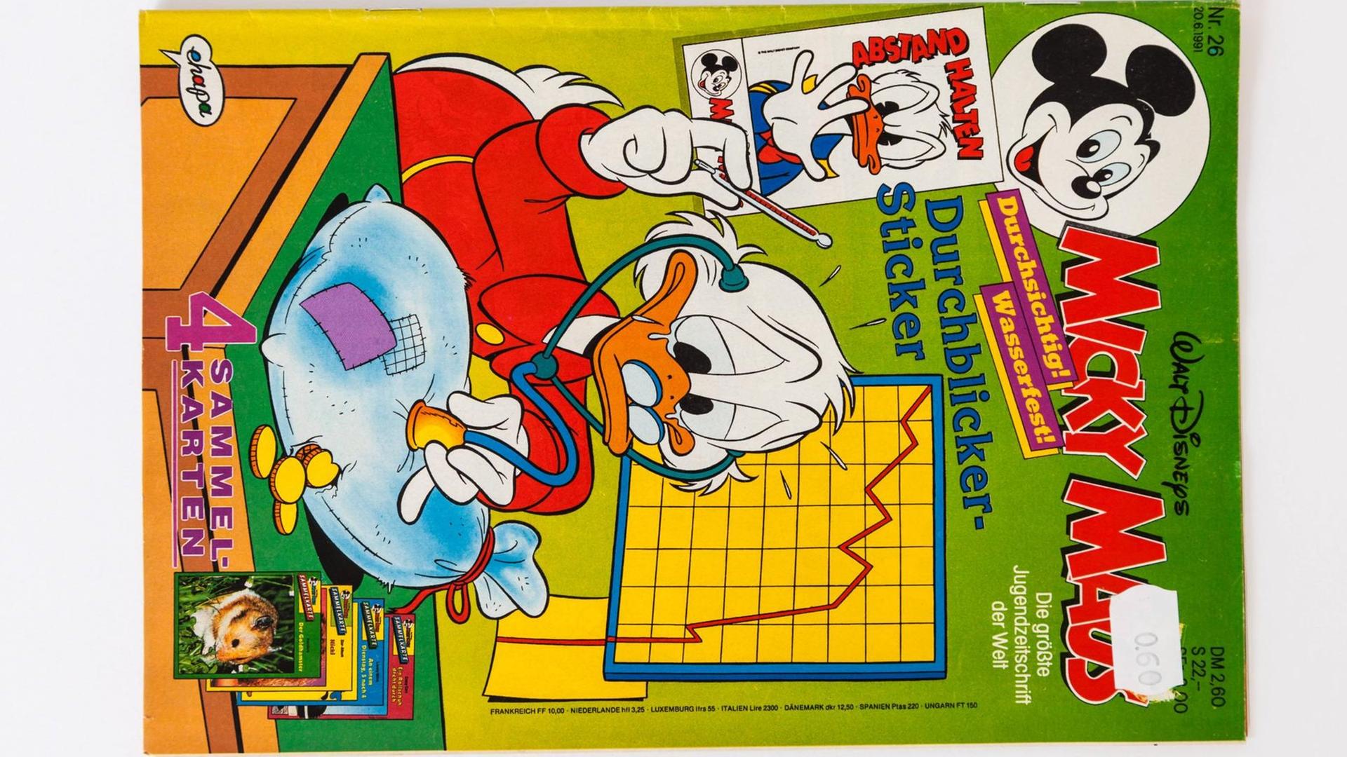 Das "Micky Maus"-Heft - hier eine Ausgabe von 1991, dem 40. Jubiläumsjahr der Comicreihe