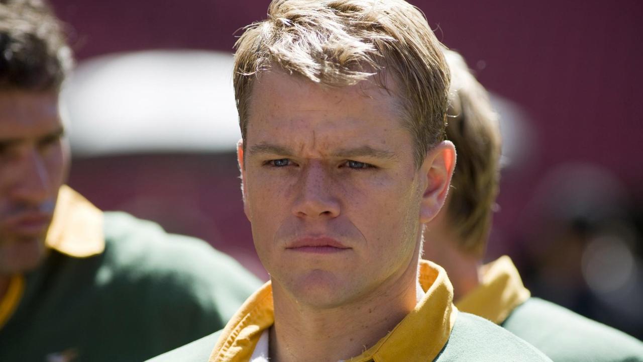 US-Schauspieler Matt Damon als Rugby-Teamkapitän Francois Pienaar im Kinofilm "Invictus"