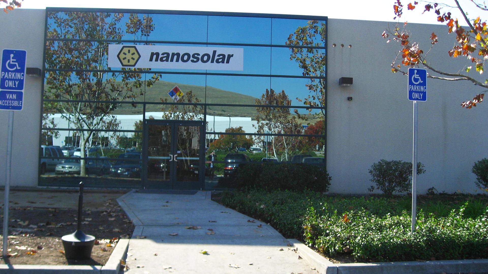 Das Gebäude der heute nicht mehr existierenden Firma Nanosolar im Silicon Valley.