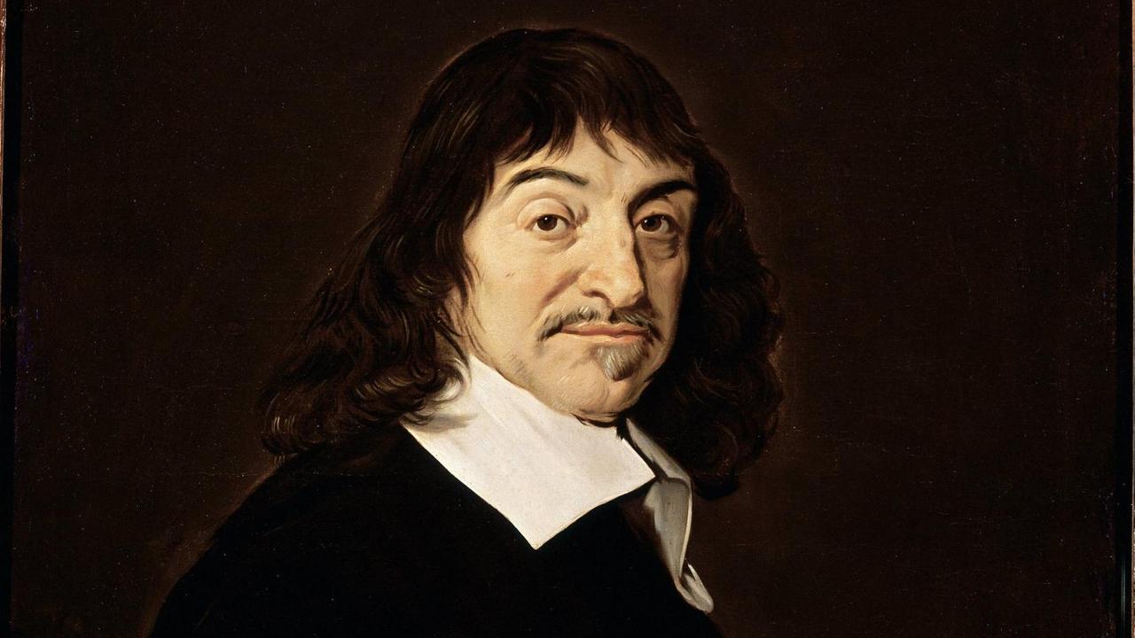 Portrait des französischen Philosophen Rene Descartes (1596-1650) von Frans Hals, Louvre, Paris