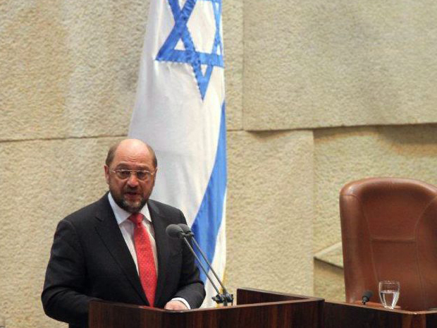 Martin Schulz bei seiner Rede in der Knesset
