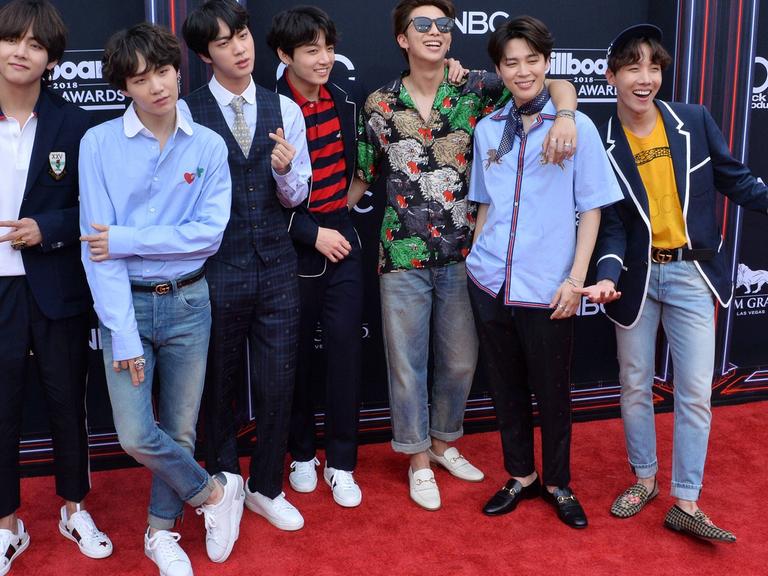 Die südkoreanische Boyband BTS bei den 2018 Billboard Music Awards in Las Vegas.
