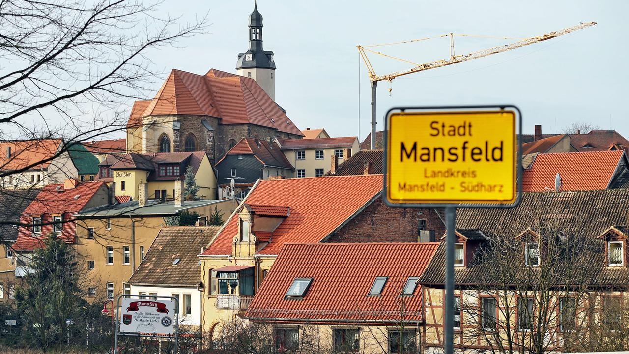 Stadtansicht von Mansfeld, Sachsen-Anhalt