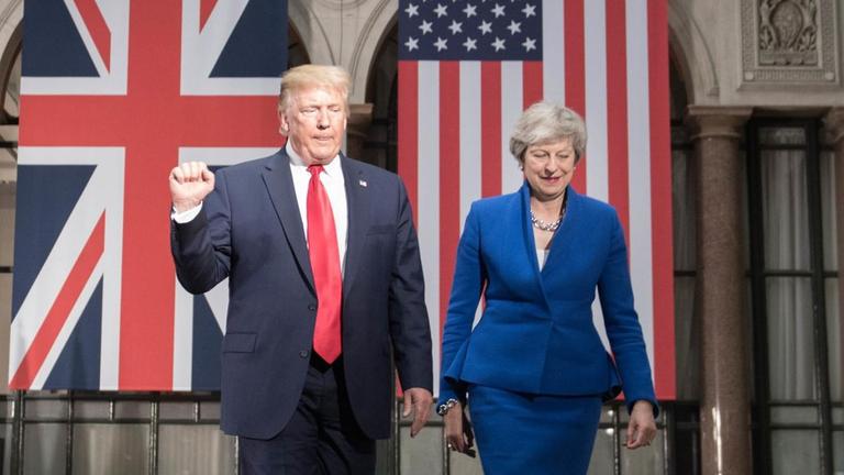 US-Präsident Donald Trump und die britische Premierministerin Theresa May in London