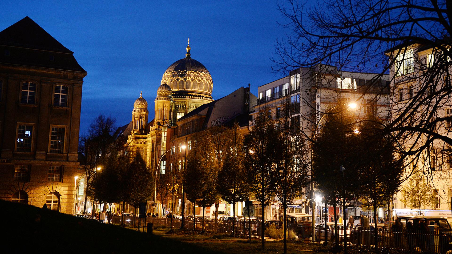 Die Neue Synagoge in der Oranienburger Straße, Berlin.
