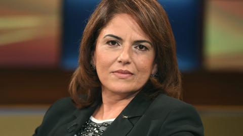 Dr. Khouloud Daibes (Leiterin der Palästinensischen Mission in Deutschland) in der ARD-Talkshow "ANNE WILL" am 30.07.2014 in Berlin Thema der Sendung: Blutiger Nahost-Konflikt - Wer wird für die Eskalation verantwortlich gemacht?
