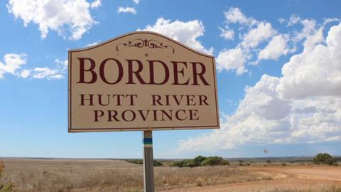 Grenzschild Hutt River - Mini-Nation in Australien. 