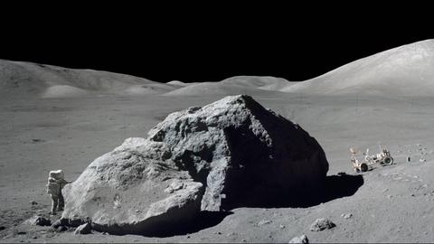 US-Astronaut Harrison H. Schmitt 1971 auf dem Mond.