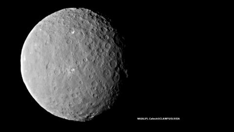 Ceres, der erste Asteroid, wird von der Raumsonde Dawn erforscht 