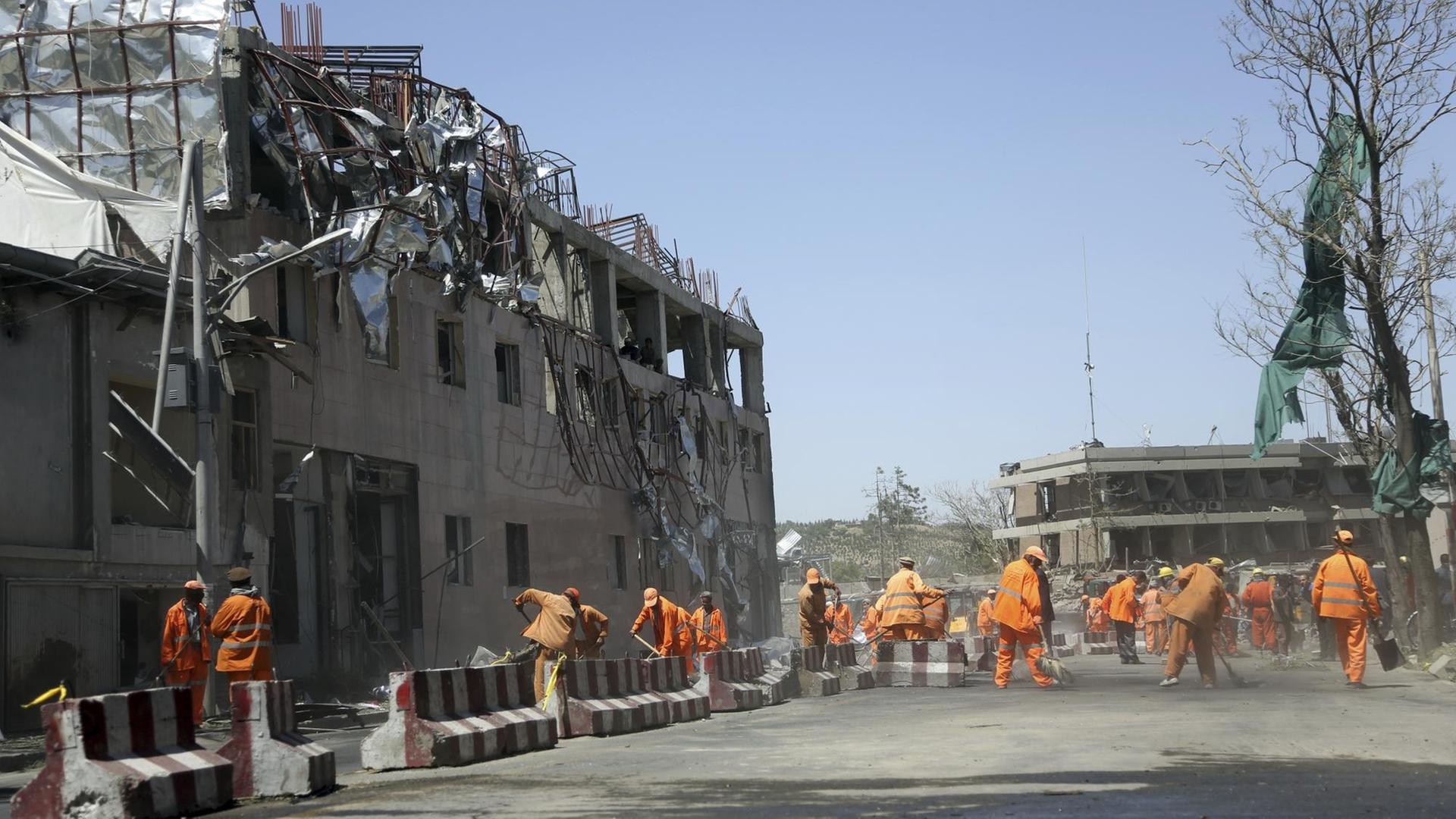 Die deutsche Botschaft in Kabul ist schwer beschädigt