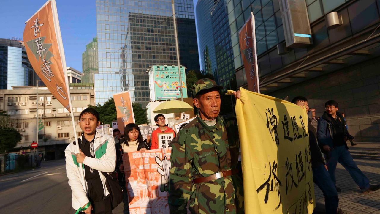 Aum 20. Dezember 2014 - Protest in Macau