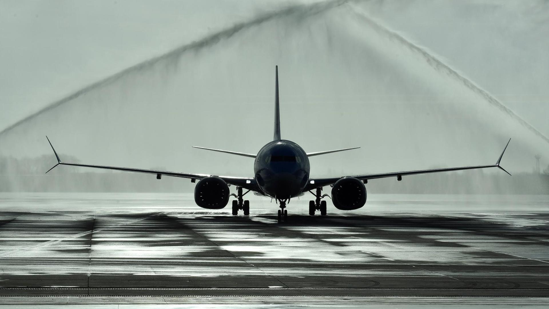 Das Foto zeigt die Einweihung der ersten Boeing 737 MAX beim Reisekonzern TUI auf dem Brüsseler Flughafen im Januar 2018.