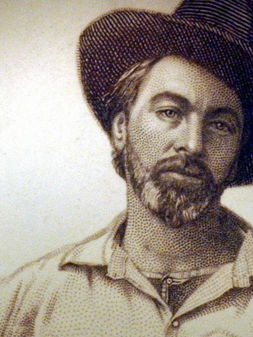 Der US-amerikanische Schriftsteller Walt Whitman (1819 – 1892)