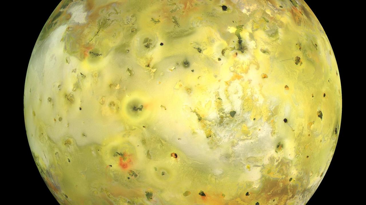 Der Jupitermond Io, aufgenommen von der Raumsonde Galileo.