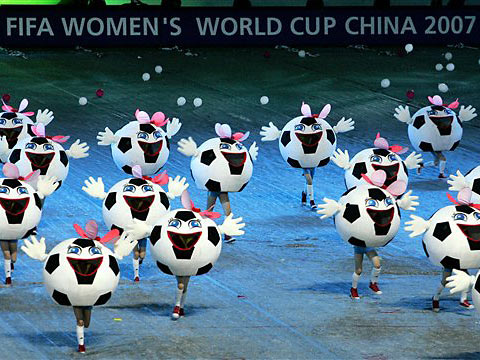 Die Eröffnung der Fußballweltmeisterschaft der Frauen in Schanghai. Die Eröffnung der Fußballweltmeisterschaft der Frauen in Schanghai.