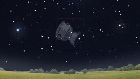 Das Sternbild Becher steht jetzt abends am Südhimmel.