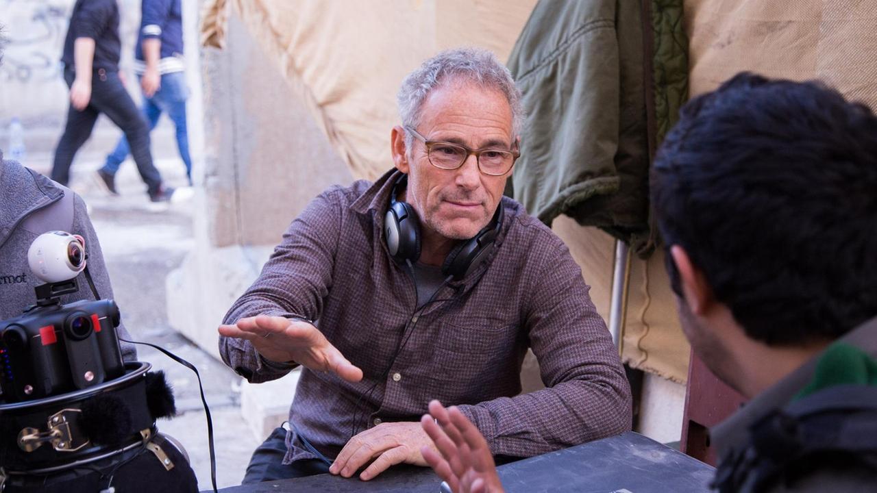 Regisseur Dani Levy am Set beim Dreh der Geschichten aus Jerusalem