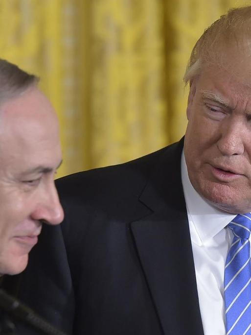 US-Präsident Donald Trump (r.) mit Israels Premierminister Benjamin Netanjahu