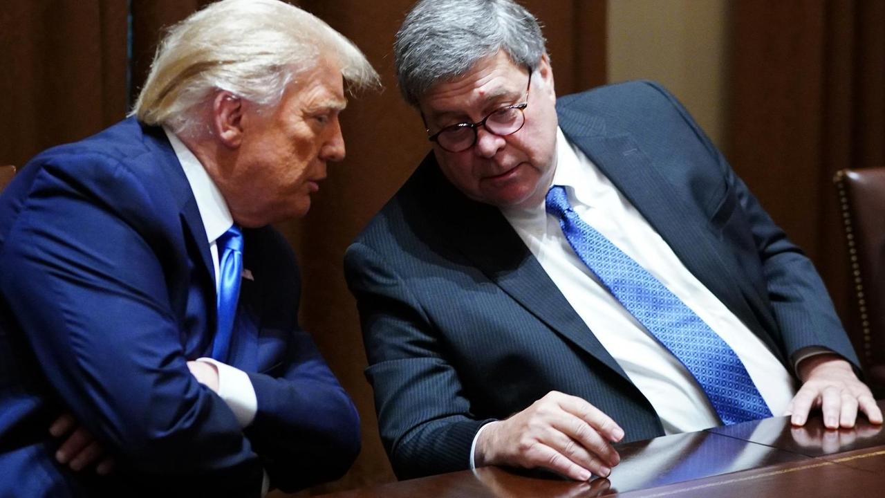 US-Präsident Donald Trump mit seinem Justizminister William "Bill" Barr