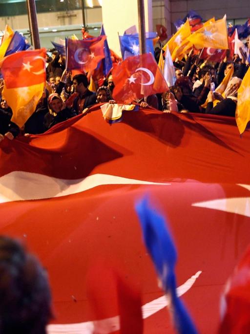 Anhänger der AKP feiern den Wahlsieg