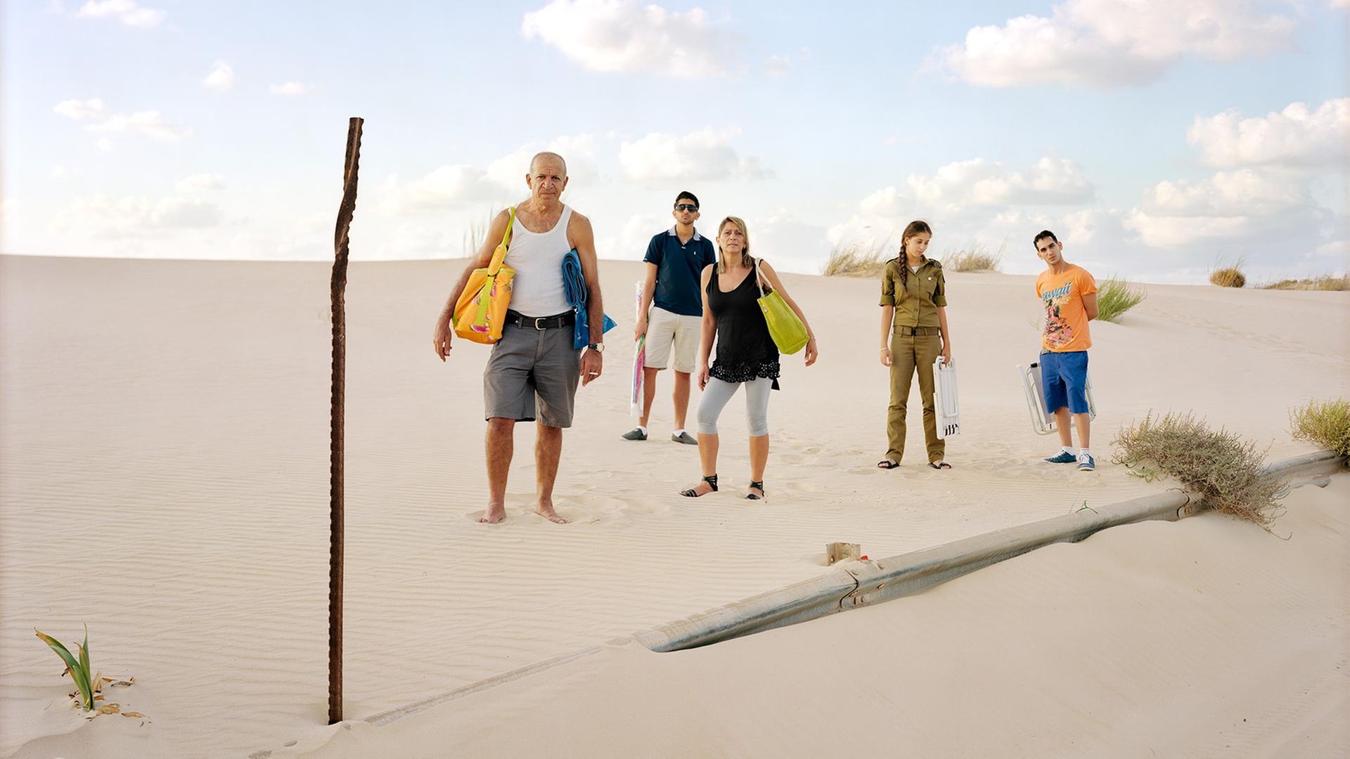 Eine Familie am Strand