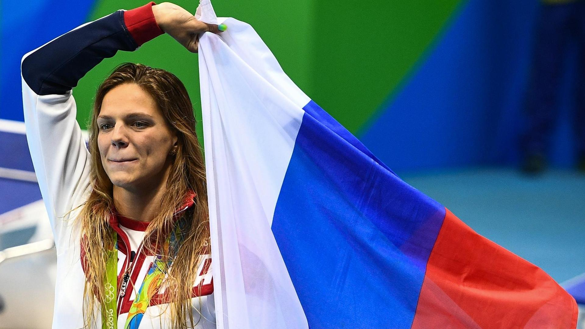 Die russische Schwimmerin Julia Jefimowa bei den Olympischen Spielen in Rio 2016.