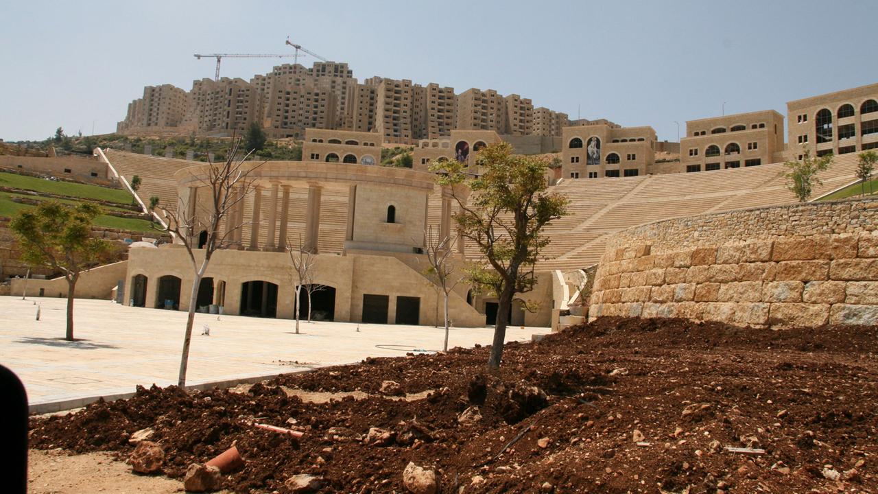 Das Amphitheater von Rawabi soll 15.000 Menschen Platz bieten.