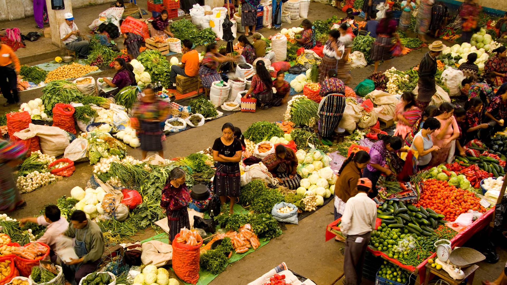Ein Markt in Guatemala.