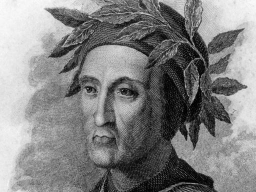 Ein zeitgenössischer Stich des italienischen Dichters Dante Alighieri.