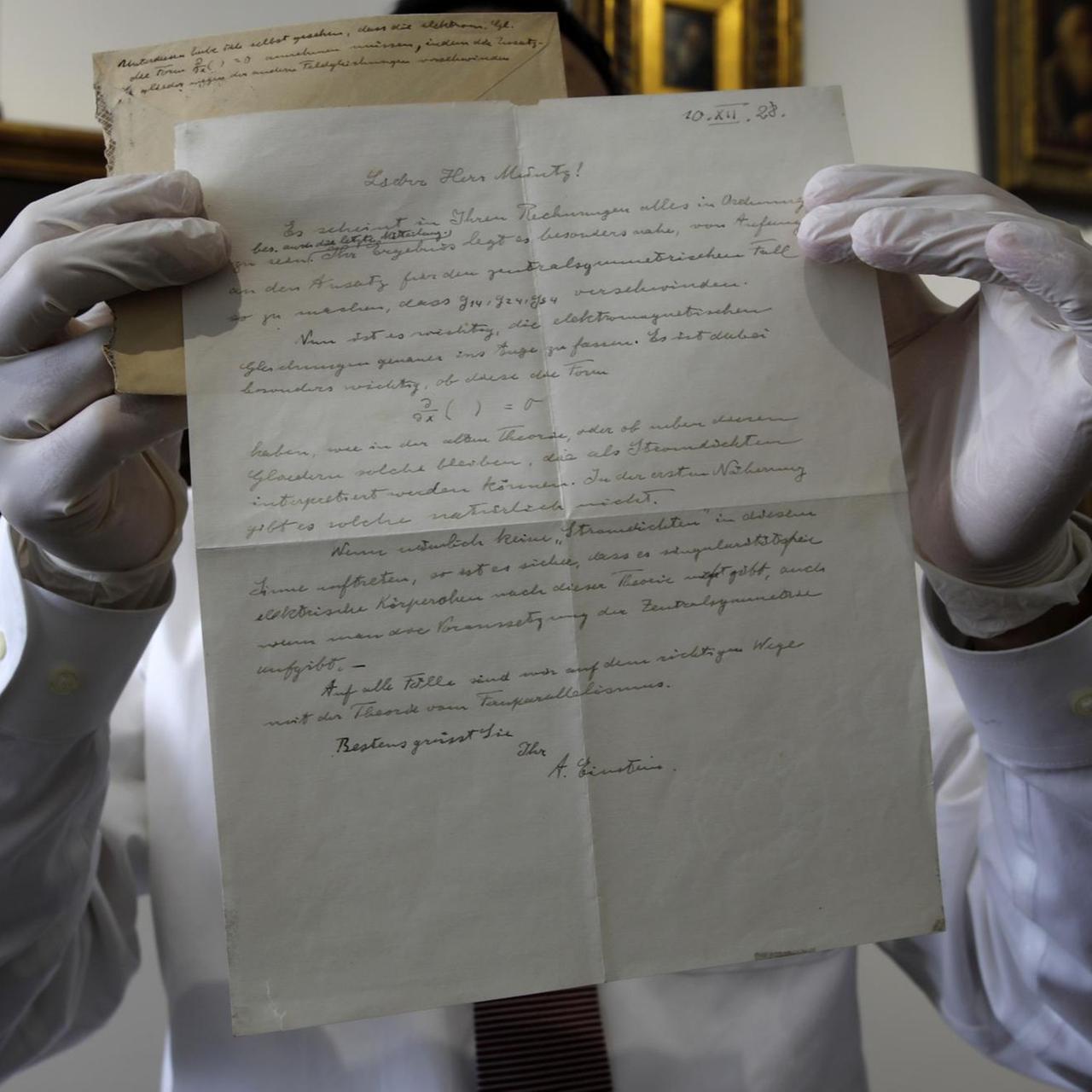 Ein Brief, den der Physiker Albert Einstein im Jahr 1928 versteigert hat, ist in Jerusalem versteigert worden.