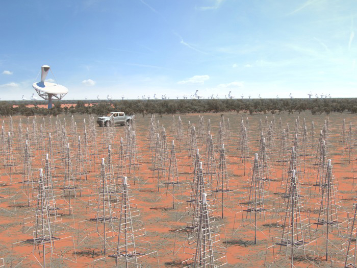 Das geplante Antennenfeld in Australien (Zeichnung)