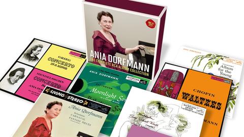 Eine Auswahl von CDs der Pianistin Ania Dorfmann