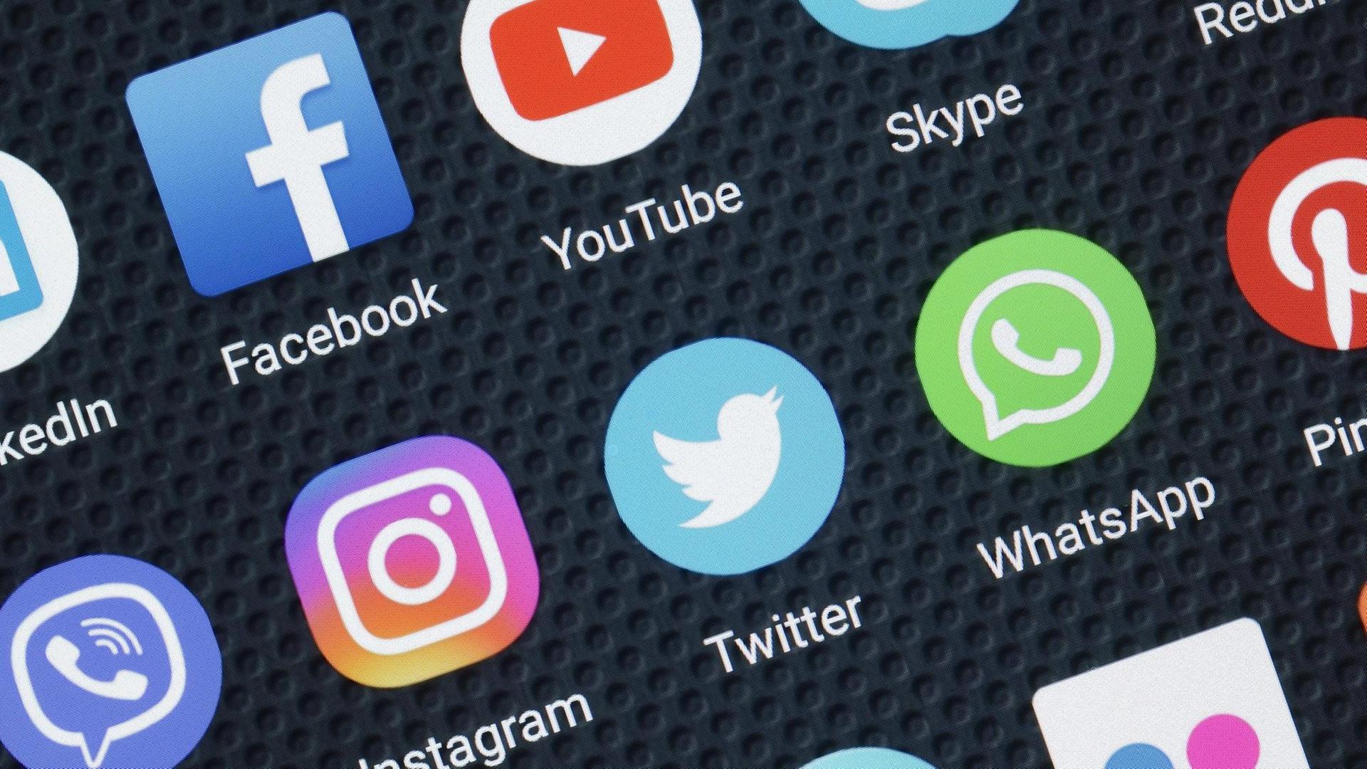 Social Media Apps auf einem Smartphone