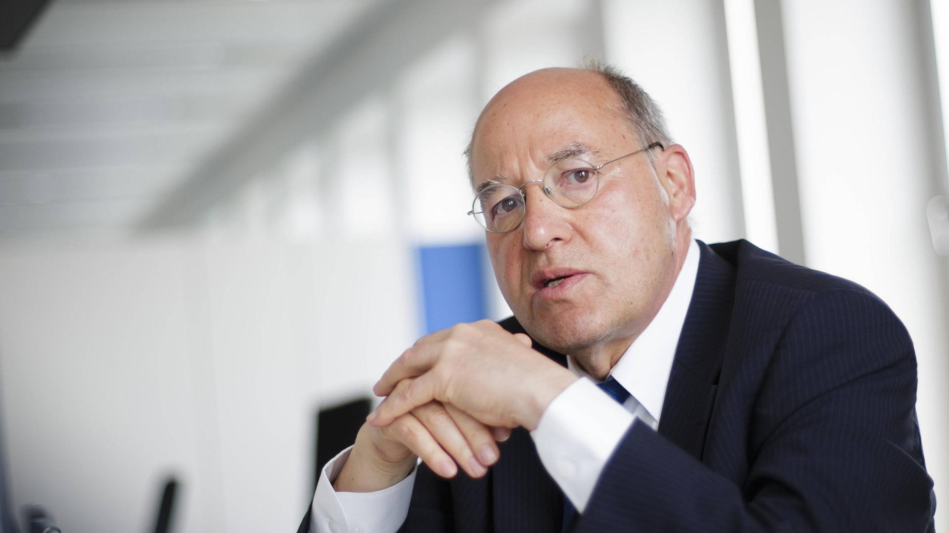Gregor Gysi während eines Interviews im Mai 2017.