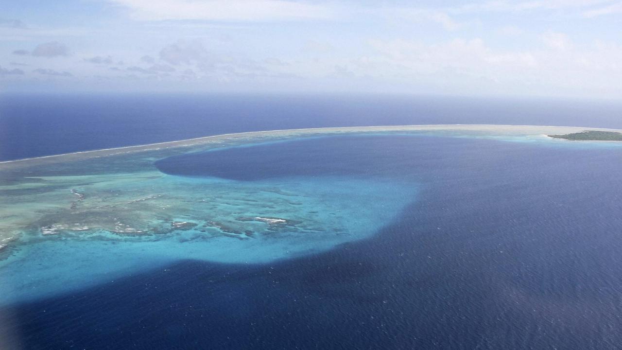 Das Bikini-Atoll, das zu den Marshall-Inseln gehört.