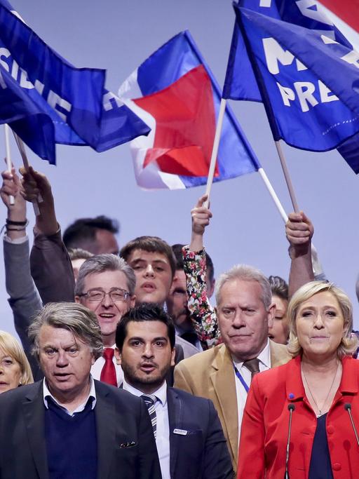 Marine Le Pen bei einer Wahlkampfveranstaltung am 17. April 2017.