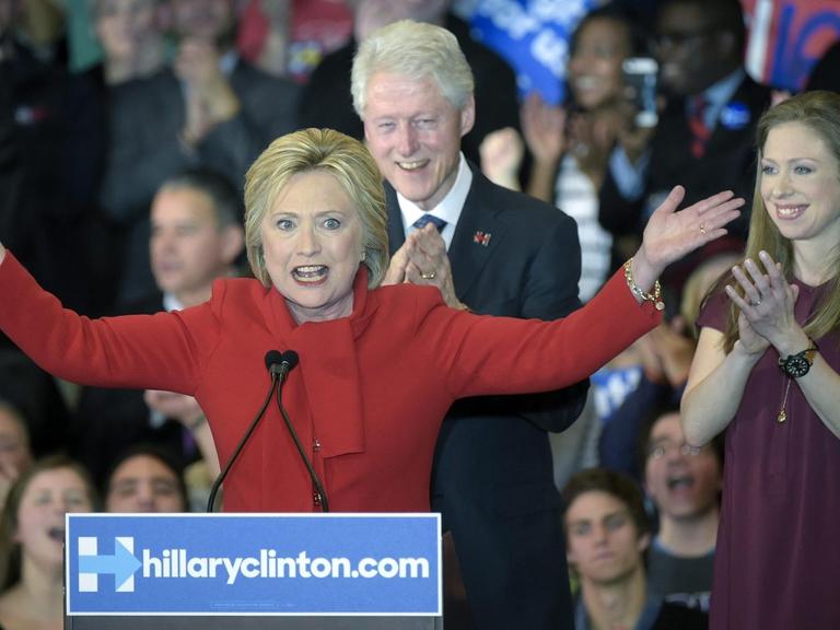 Hillary Clinton auf einer Wahlkampfveranstaltung vor den Vorwahlen der Demokraten in Iowa.