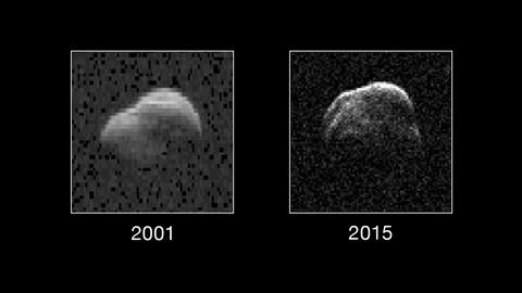 Radaraufnahmen des erdnahen Kleinplaneten 1998WT24