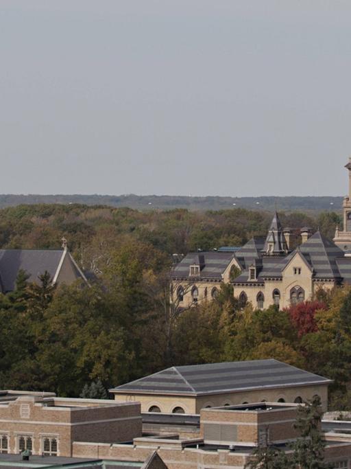 South Bend, Indiana, U.S.A., Blick auf den Campus der Universität Notre Dame