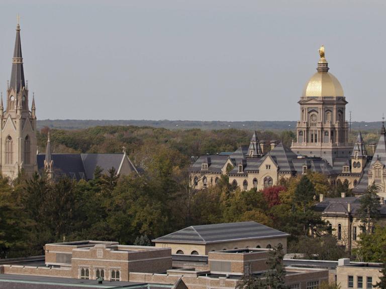 South Bend, Indiana, U.S.A., Blick auf den Campus der Universität Notre Dame