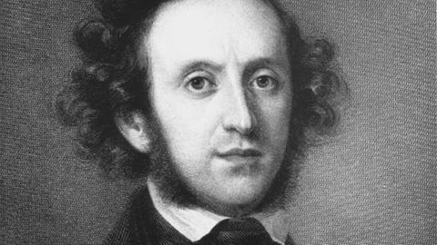 Der Komponist, Dirigent und Pianist Felix Mendelssohn-Bartholdy (1809-1847)