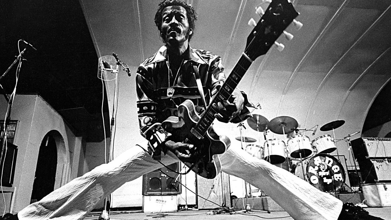 Eine Aufnahme von Chuck Berry aus dem Oktober 1986 in seiner Heimatstadt St. Louis.