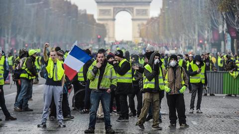 Der Protest der "Gelbwesten" ist vor allem in Paris eskaliert.