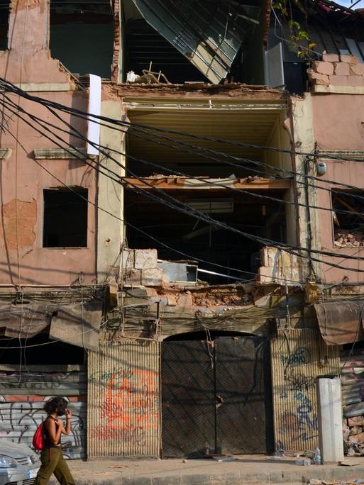 Ein Zerfallenes Haus in Gemmayzeh in Beirut