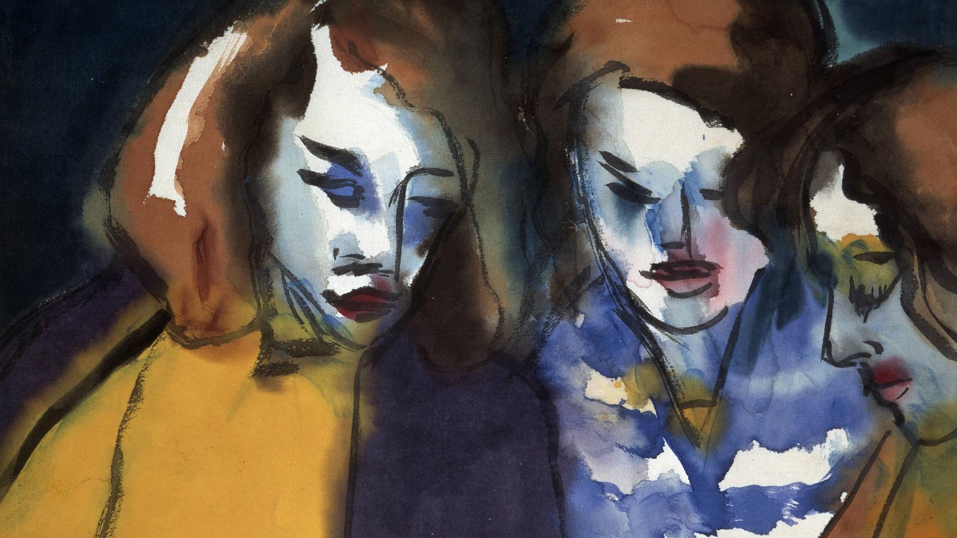 "Drei Frauenköpfe" von Emil Nolde