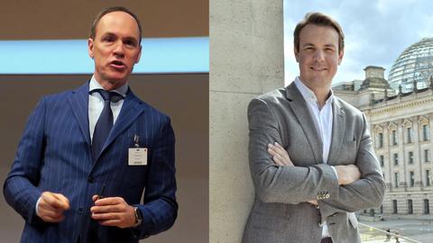 Manager Christoph Keese, Axel Springer Verlag (links) und Florian Nöll, Unternehmer und Vorsitzender des Bundesverbands Deutsche Startups