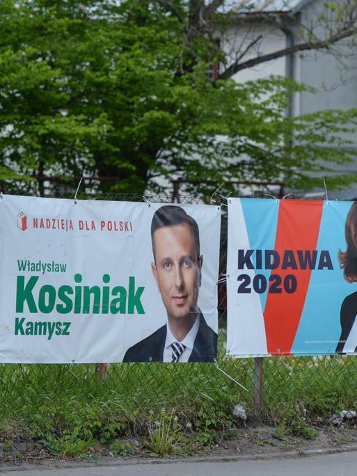 Wahlwerbung für die polnische Präsidentschaftswahl